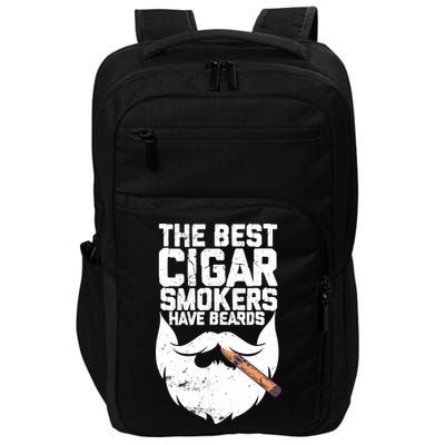 The Best Cigar Smokers Have Beards Cigar Bearded Dad Impact Tech Backpack