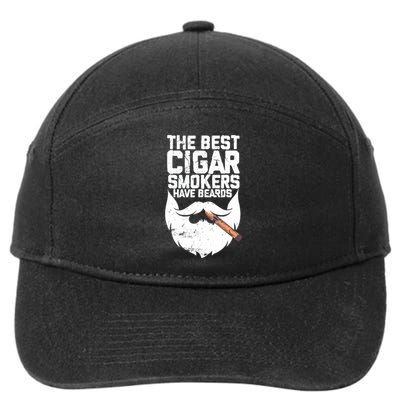 The Best Cigar Smokers Have Beards Cigar Bearded Dad 7-Panel Snapback Hat