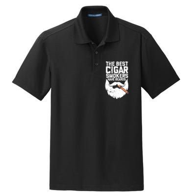 The Best Cigar Smokers Have Beards Cigar Bearded Dad Dry Zone Grid Polo