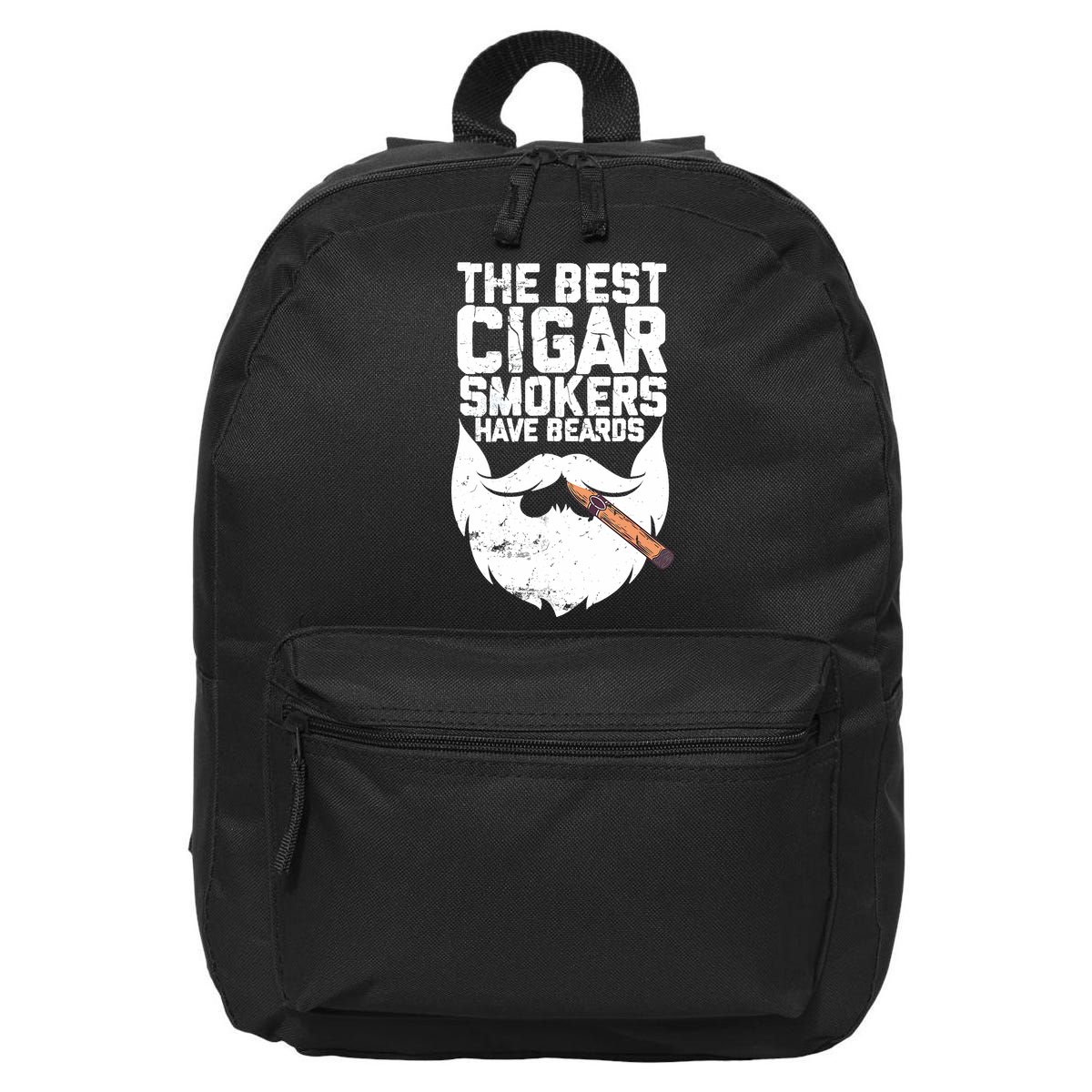 The Best Cigar Smokers Have Beards Cigar Bearded Dad 16 in Basic Backpack