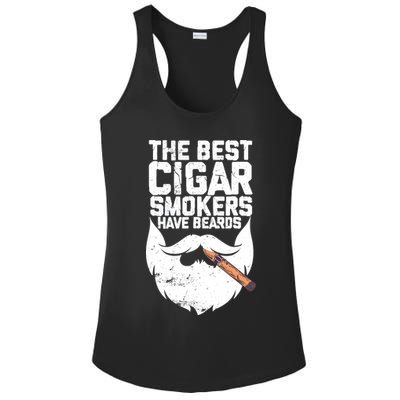 The Best Cigar Smokers Have Beards Cigar Bearded Dad Ladies PosiCharge Competitor Racerback Tank
