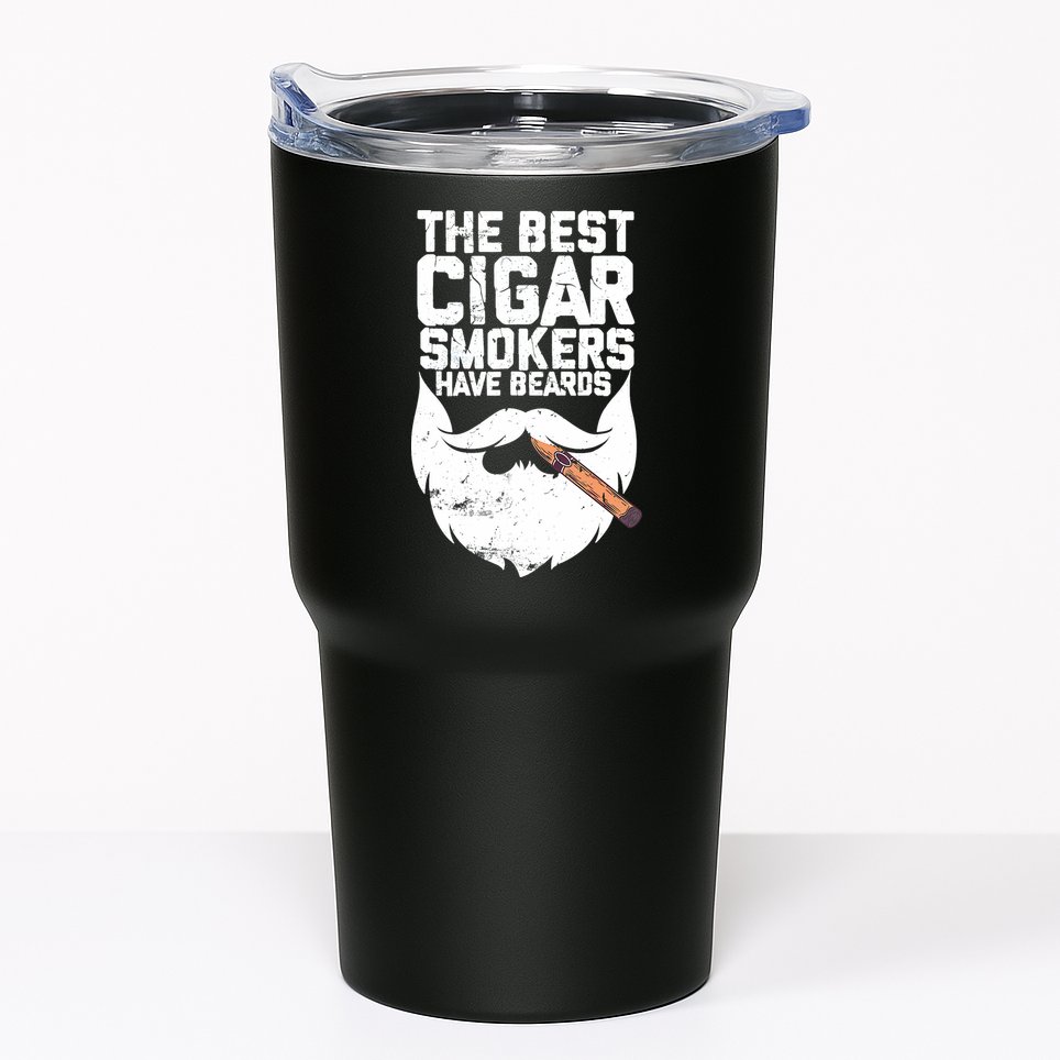The Best Cigar Smokers Have Beards Cigar Bearded Dad Tumbler