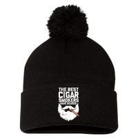 The Best Cigar Smokers Have Beards Cigar Bearded Dad Pom Pom 12in Knit Beanie