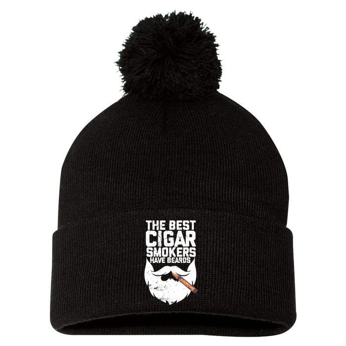 The Best Cigar Smokers Have Beards Cigar Bearded Dad Pom Pom 12in Knit Beanie