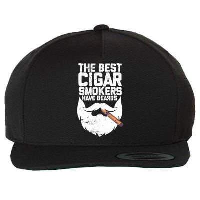 The Best Cigar Smokers Have Beards Cigar Bearded Dad Wool Snapback Cap