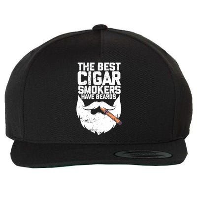 The Best Cigar Smokers Have Beards Cigar Bearded Dad Wool Snapback Cap