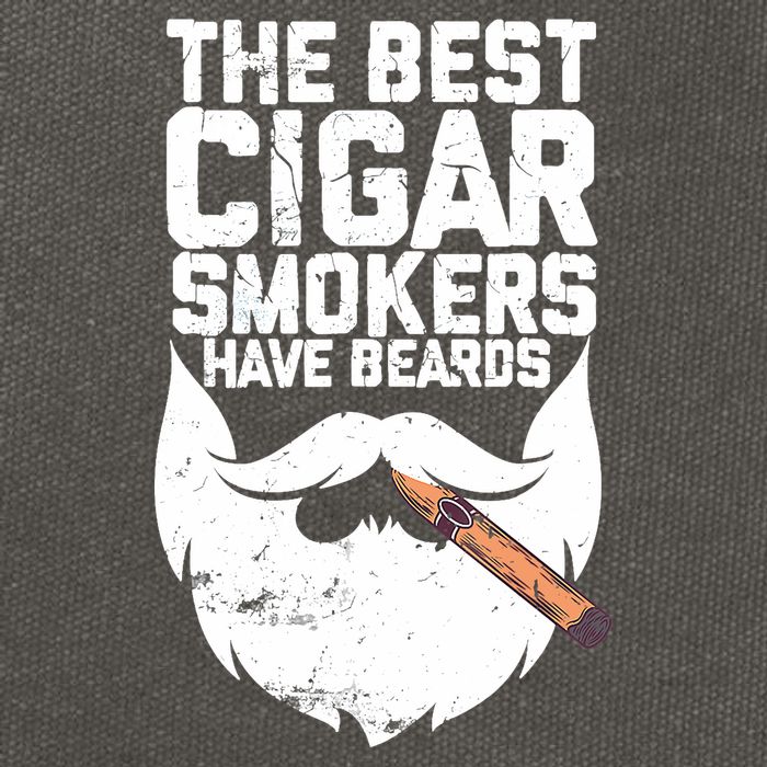 The Best Cigar Smokers Have Beards Cigar Bearded Dad Cotton Canvas Backpack