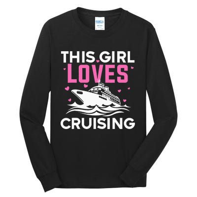 Travel Best Cruising Art Cruise Lover Cruise Tall Long Sleeve T-Shirt