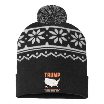 Trump Better Coverage Than 5g Can You Hear Us Now USA-Made Snowflake Beanie