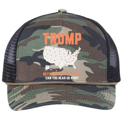 Trump Better Coverage Than 5g Can You Hear Us Now Retro Rope Trucker Hat Cap