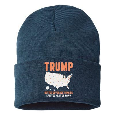 Trump Better Coverage Than 5g Can You Hear Us Now Sustainable Knit Beanie