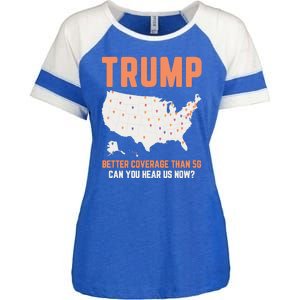 Trump Better Coverage Than 5g Can You Hear Us Now Enza Ladies Jersey Colorblock Tee