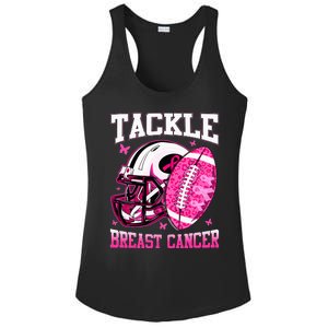 Tackle Breast Cancer Awareness Pink Ribbon Football Ladies PosiCharge Competitor Racerback Tank