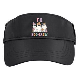 TK Boo Crew Retro Groovy Halloween Floral Ghost TK Teacher Adult Drive Performance Visor