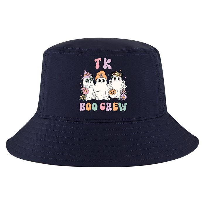 TK Boo Crew Retro Groovy Halloween Floral Ghost TK Teacher Cool Comfort Performance Bucket Hat