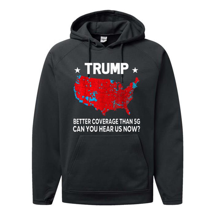 Trump Better Coverage Than 5g Can You Hear Us Now Performance Fleece Hoodie