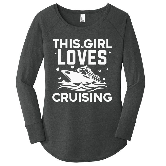 Travel Best Cruising Cruise Ship Lover Cruise Women's Perfect Tri Tunic Long Sleeve Shirt