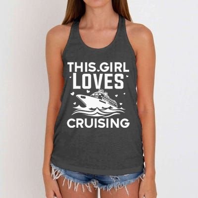 Travel Best Cruising Cruise Ship Lover Cruise Women's Knotted Racerback Tank