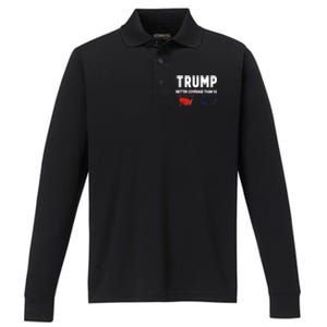 Trump Better Coverage Politics Funny Performance Long Sleeve Polo