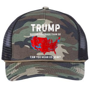 Trump Better Coverage Than 5g Can You Hear Us Now Retro Retro Rope Trucker Hat Cap