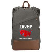 Trump Better Coverage Than 5g Can You Hear Us Now Retro Cotton Canvas Backpack