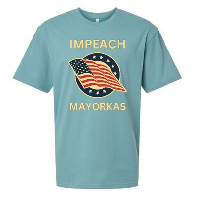 Texas Border Crisis Impeach Mayorkas Sueded Cloud Jersey T-Shirt