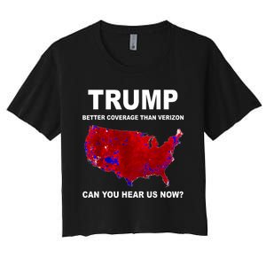 Trump Better Coverage Politics Women's Crop Top Tee