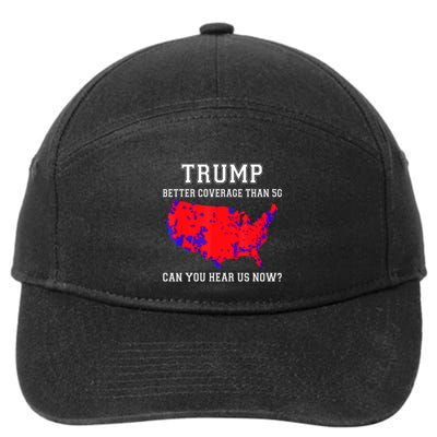 Trump Better Coverage Than 5g Can You Hear Us Now Election Map 7-Panel Snapback Hat