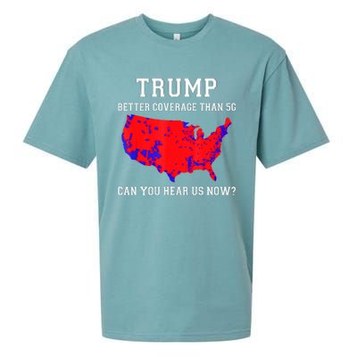 Trump Better Coverage Than 5g Can You Hear Us Now Election Map Sueded Cloud Jersey T-Shirt