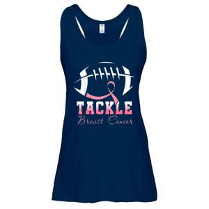 Tackle Breast Cancer Awareness Football Pink Ribbon Ladies Essential Flowy Tank