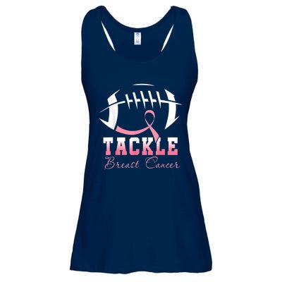 Tackle Breast Cancer Awareness Football Pink Ribbon Ladies Essential Flowy Tank