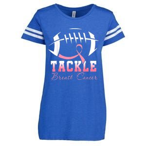 Tackle Breast Cancer Awareness Football Pink Ribbon Enza Ladies Jersey Football T-Shirt