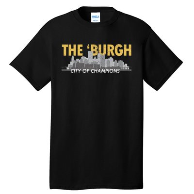 The Burgh City of Champions Retro Pittsburgh Tall T-Shirt