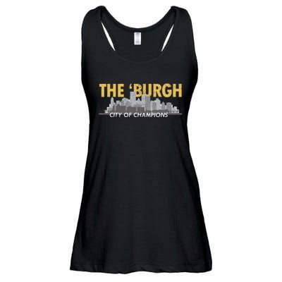 The Burgh City of Champions Retro Pittsburgh Ladies Essential Flowy Tank