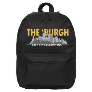 The Burgh City of Champions Retro Pittsburgh 16 in Basic Backpack