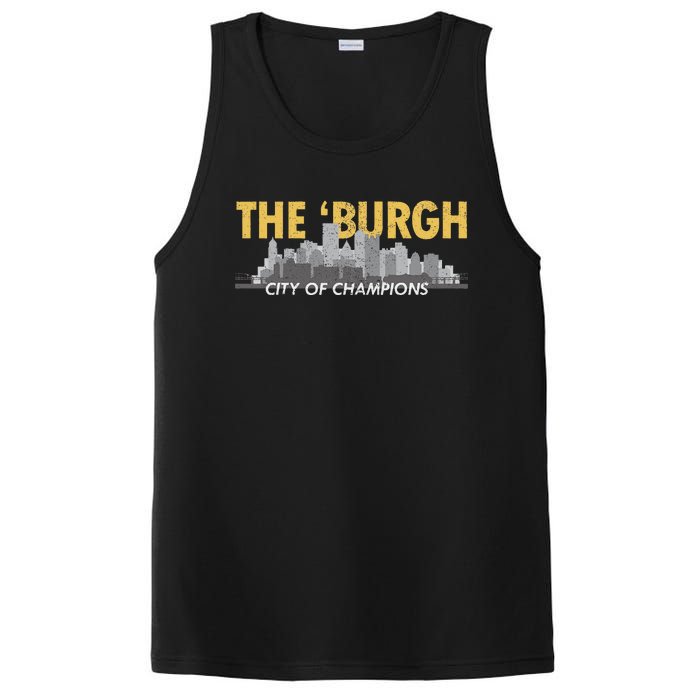 The Burgh City of Champions Retro Pittsburgh PosiCharge Competitor Tank