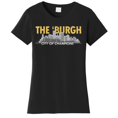 The Burgh City of Champions Retro Pittsburgh Women's T-Shirt