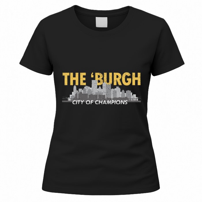 The Burgh City of Champions Retro Pittsburgh Women's T-Shirt