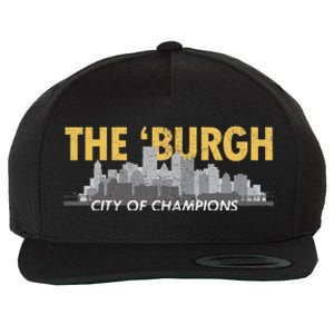 The Burgh City of Champions Retro Pittsburgh Wool Snapback Cap