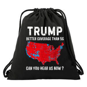 Trump Better Coverage Politics Funny Drawstring Bag