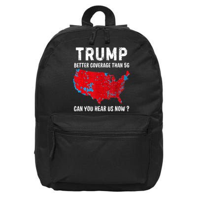 Trump Better Coverage Politics Funny 16 in Basic Backpack