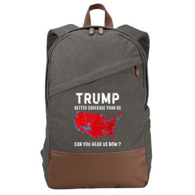 Trump Better Coverage Politics Funny Cotton Canvas Backpack