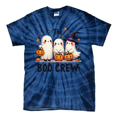 The Boo Crew Funny Family Ghosts Halloween Tie-Dye T-Shirt