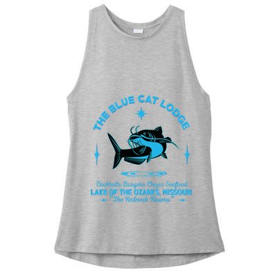 The Blue Cat Lodge Lake Of The Ozarks Missouri Classic Fish Ladies PosiCharge Tri-Blend Wicking Tank