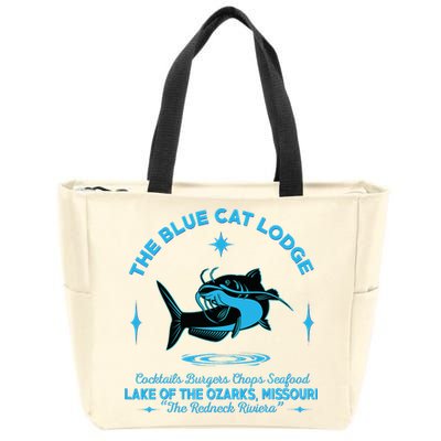 The Blue Cat Lodge Lake Of The Ozarks Missouri Classic Fish Zip Tote Bag