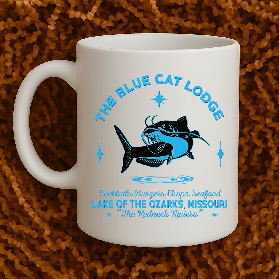 The Blue Cat Lodge Lake Of The Ozarks Missouri Classic Fish Mug