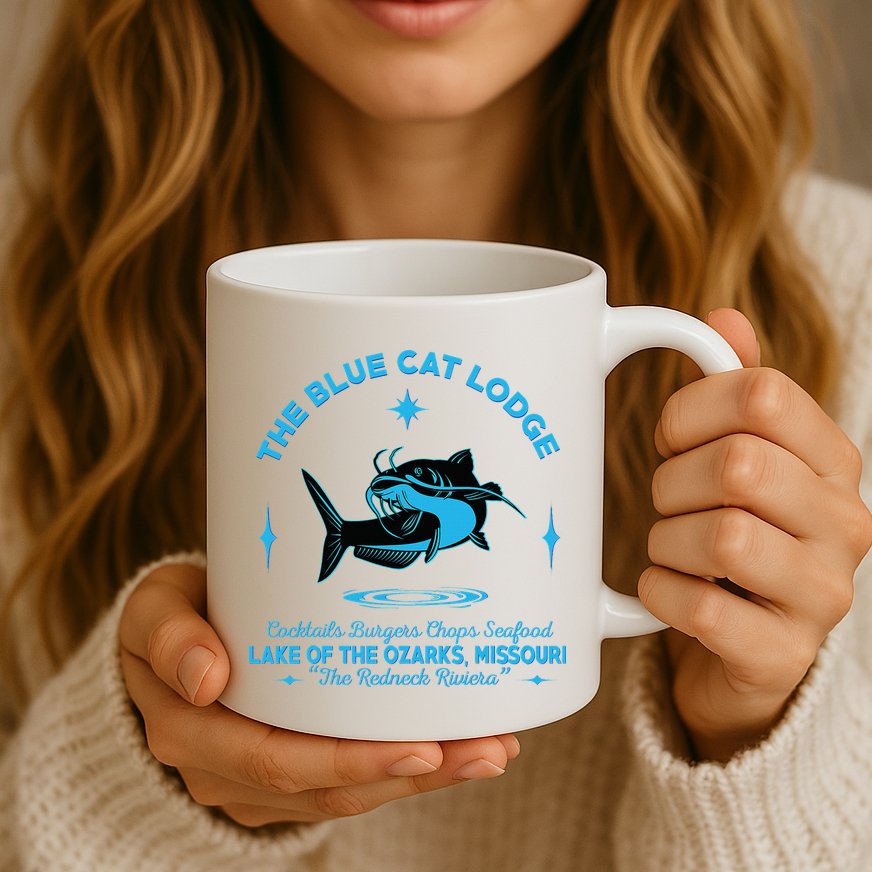 The Blue Cat Lodge Lake Of The Ozarks Missouri Classic Fish Mug