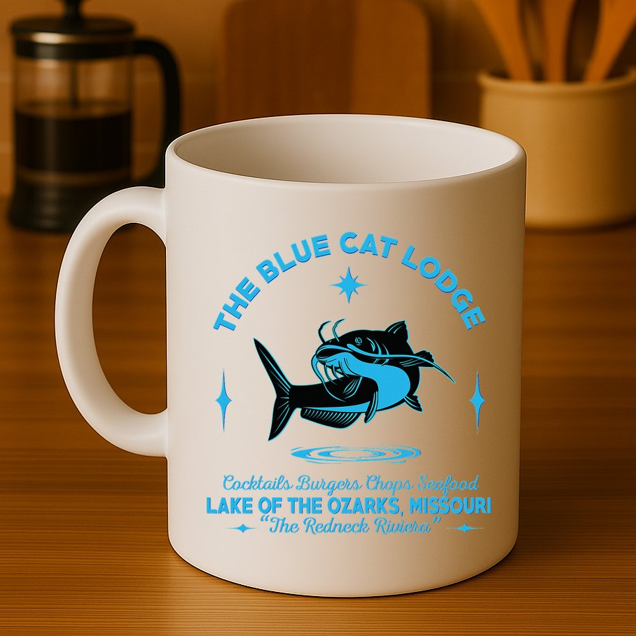 The Blue Cat Lodge Lake Of The Ozarks Missouri Classic Fish Mug