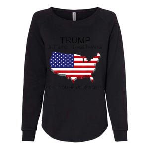 Trump Better Coverage Than 5g Can You Hear Us Now Politics Womens California Wash Sweatshirt