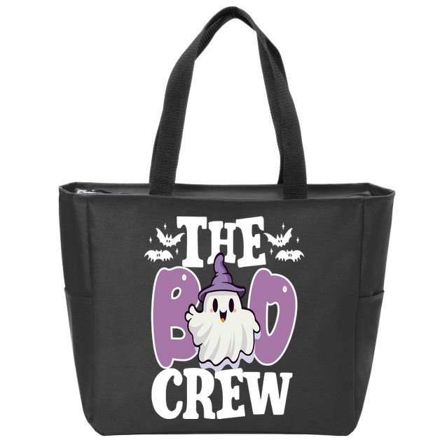 The Boo Crew Cute Halloween Ghost Zip Tote Bag